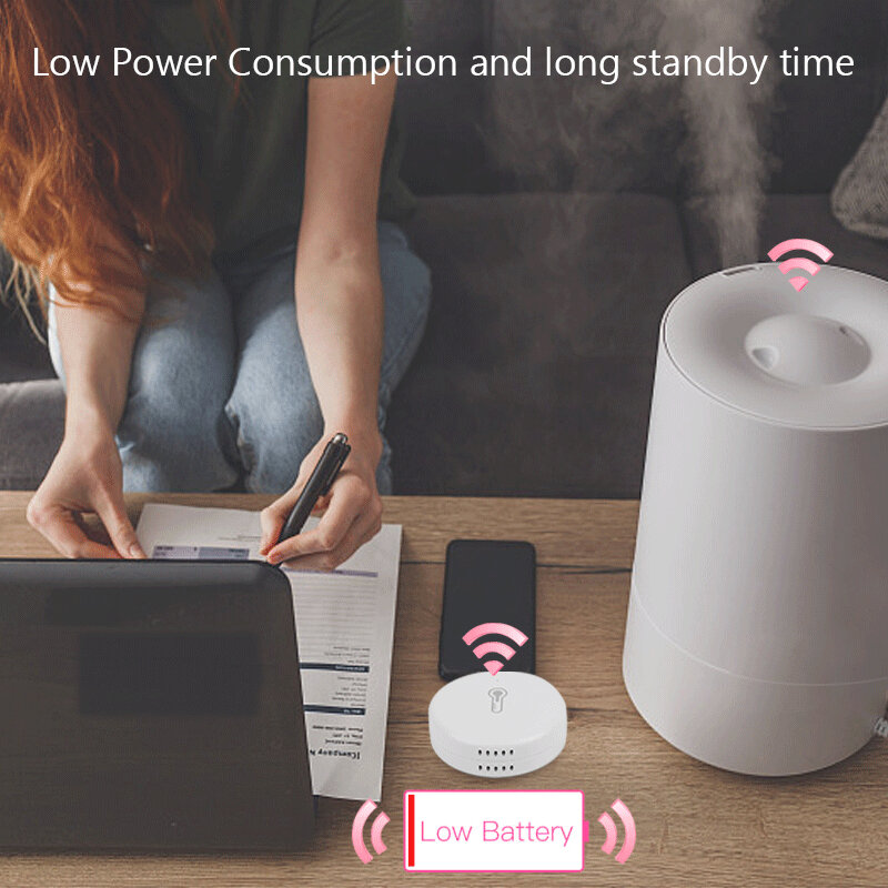 Умный датчик температуры и влажности Moes Tuya с питанием от аккумулятора, 1 ~ 5 шт., с приложением Tuya Smart Life и Alexa