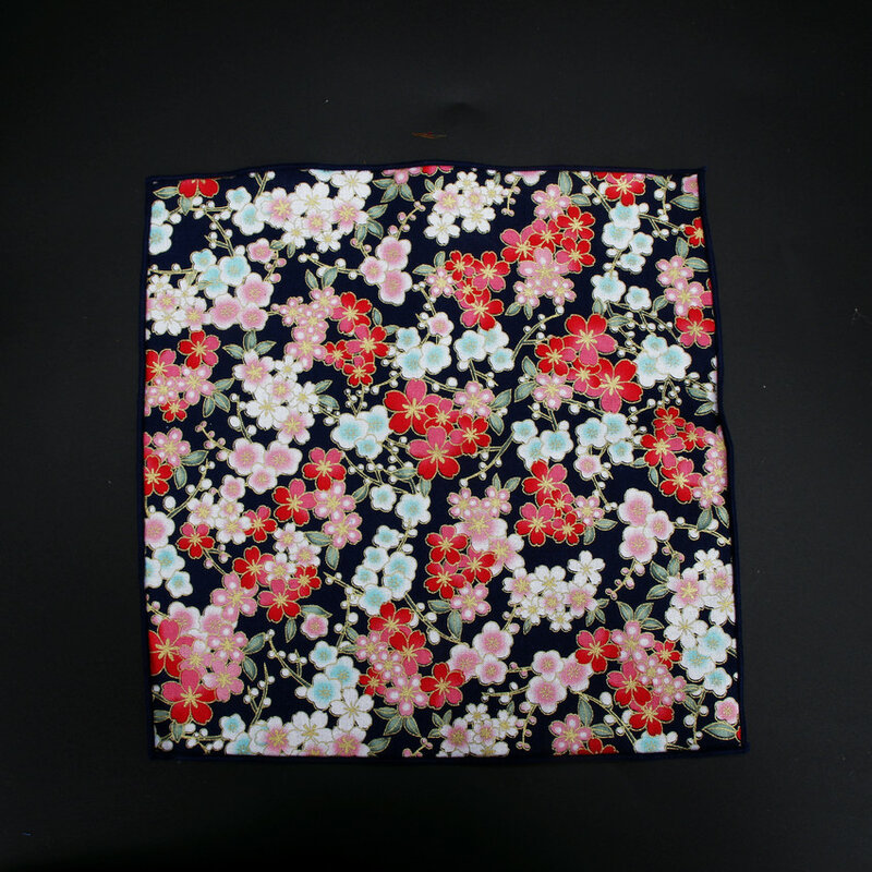 Pañuelo de algodón con estampado de pájaros, flores, estrellas, hojas, 24x24cm, toalla informal, novedad de 2020