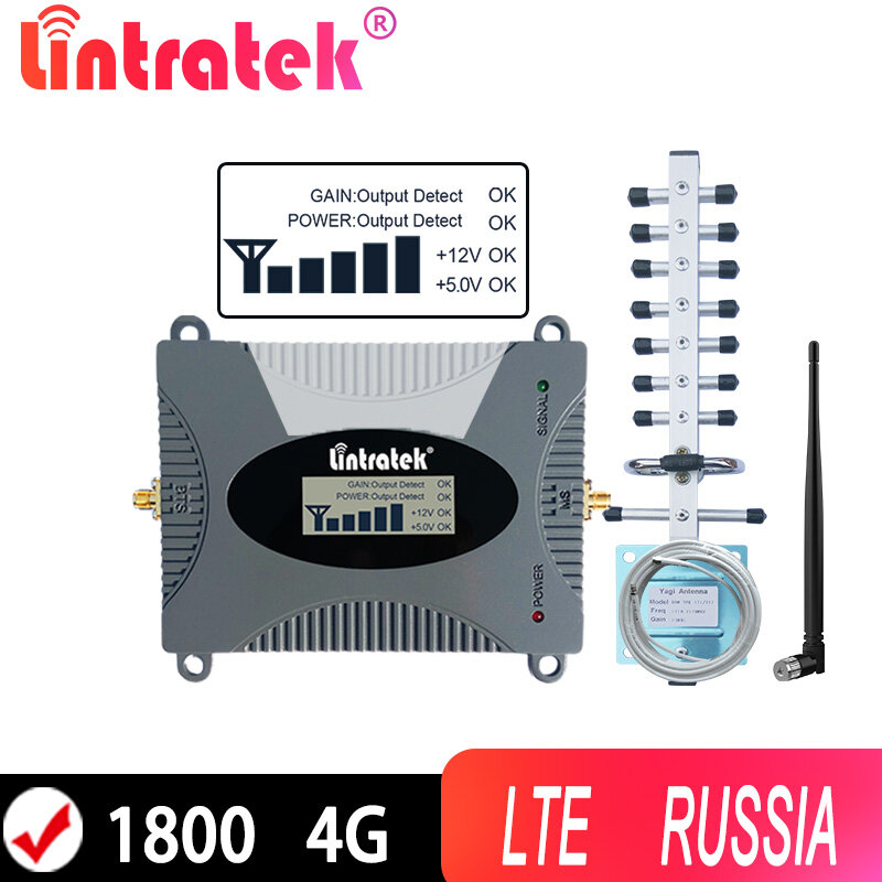 Lintratek 4G 1800 신호 익스텐더, LTE 4G 신호 리피터, DCS LTE 모바일 인터넷 부스터, Band3 셀룰러 앰프, Wlan 필요 없음