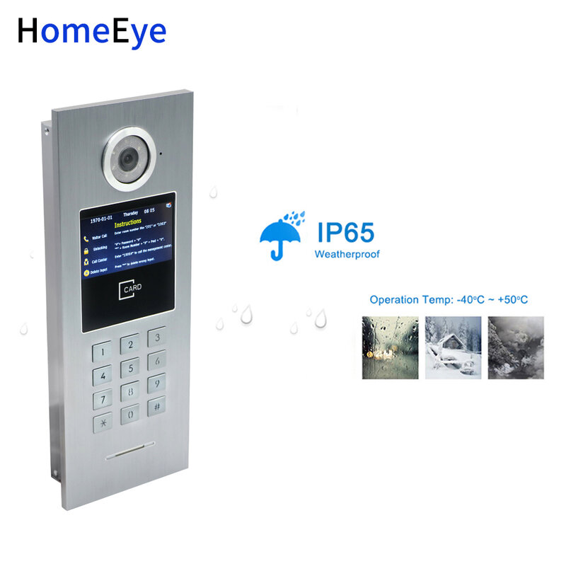 ドア開閉用のwi-fiビデオ電話,セキュリティインターホン,ホームアクセス制御システム,キーパッド/icカード/poe (87202poe),960p