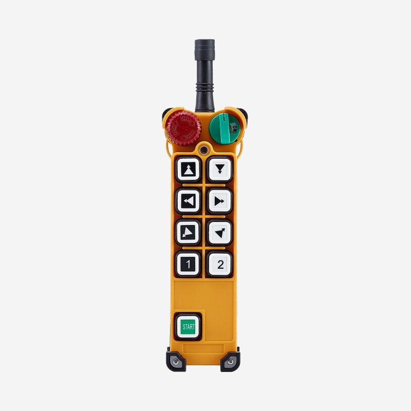 Telecontrol-controlador de emisor de F24-8D, dispositivo compatible con Telecrane, botones de dos pasos de 8 canales, radio control remoto
