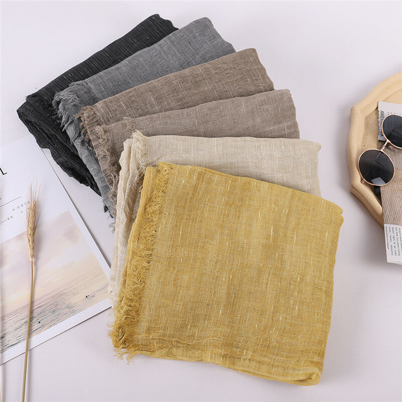 Xaile de pashmina de algodão quente para mulheres, Lady Wrap, Design sólido, impressão, foulard, estolas de praia, novo, outono, inverno, 2021