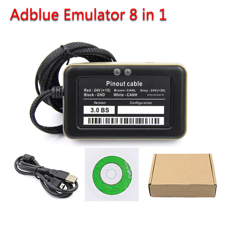 New Adblue 8in1 Truck Adblue Emulator 8 in 1 with NOx sensor 3.0 Programing Adapter