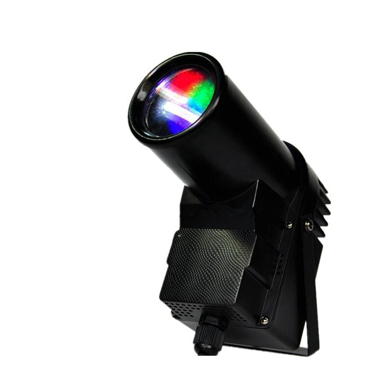 Dj LED 10 واط RGB 3 في 1 PinSpot ضوء المرحلة LED بقعة إضاءة شعاعية المرحلة تأثير اللون DJ KTV حفلة ديسكو الزفاف كل نجم في السماء