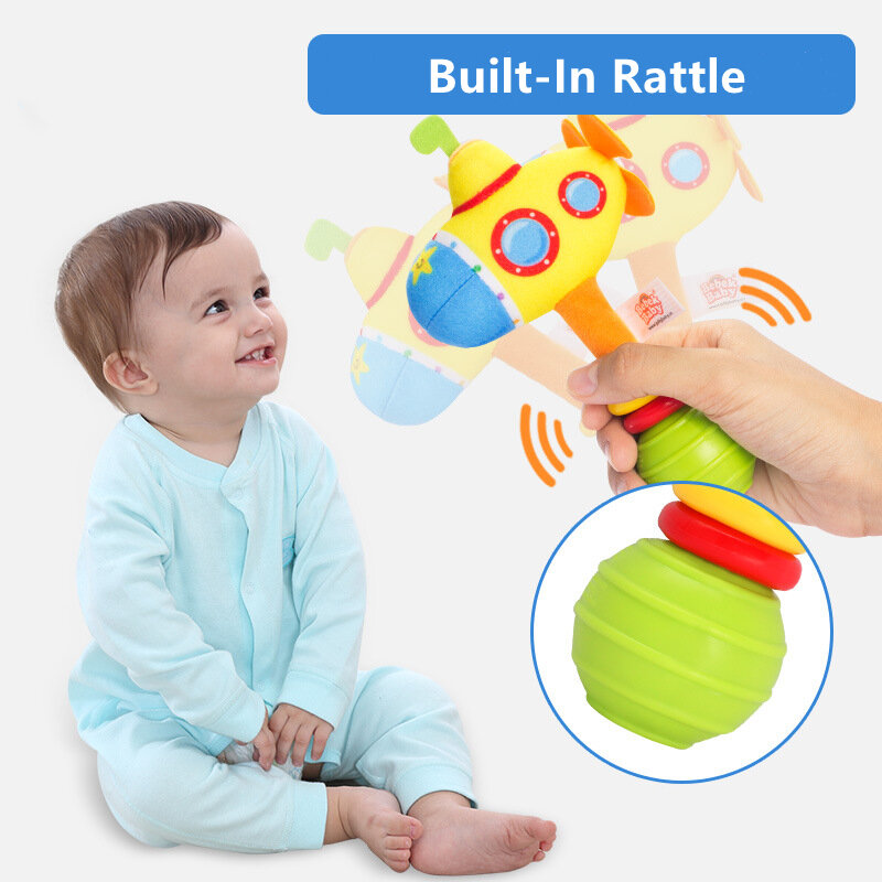 0-12 Months Baby Rattles Newborn Visual Grab Ability Training Plush Toys Infant Stroller Bed Hanging Bell Doll игрушки для детей