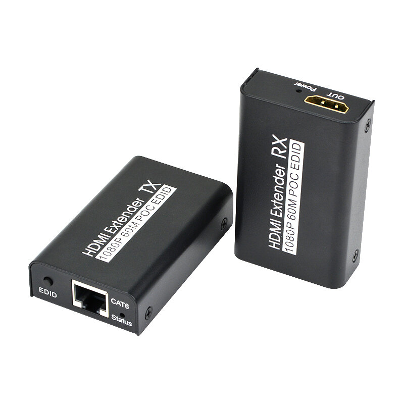 Удлинитель сигнала HDMI 60 м 1080p 3D HDMI Сетевой удлинитель передатчик приемник через cat5 cat6 Ethernet-конвертер RJ45
