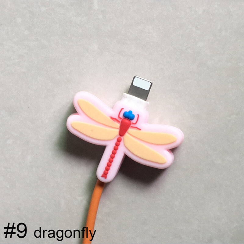 1pc Wire Cord Protector Cute insect shape Butterfly Data Line Cord Protector For iPhone Charging cable USB Charger Cable Cover
