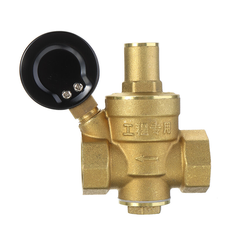 Adjustable Water Reducing Valve With Gauge DN20 3/4 inch Brass Household Water Pressure Reducing Regulator Release Valves