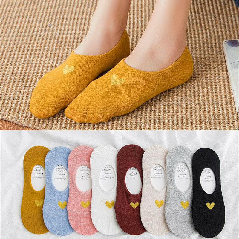 10 pieces = 5 Pairs/lot Invisible Candy Cotton Breathable Women Girls Summer Socks Casual Short Ankle Boat Low Cut Lady Socks
