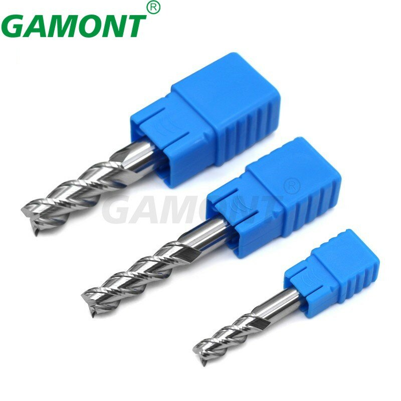 GAMONT Milling Cutter Alloy Coating Tungsten Steel Tool By Aluminum HRC50 Cnc Maching 3 Blade Endmills Top Wood Milling Cutter