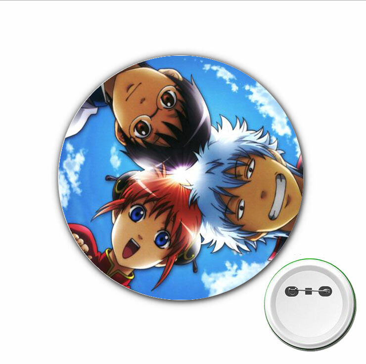 3pcs anime Jepang Gintama lencana Cosplay bros pin kartun untuk ransel tas kancing lencana aksesoris pakaian