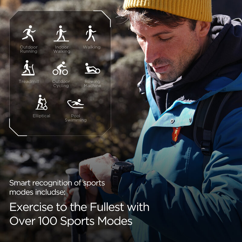Global Version Original Amazfit T-Rex Pro Smart Watch GPS Outdoor Waterproof Smartwatch For men 18day Battery Life Android iOS