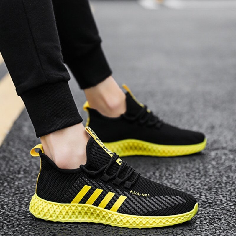 ZXWFOBEY świetlne tenisówki moda Casual sportowe buty dla mężczyzn oddychająca siatka miękkie wygodne buty do chodzenia trampki trenerzy