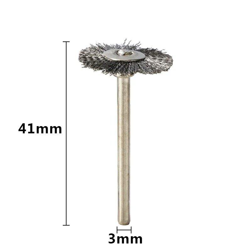 Steel Wire Brush Disc 40pcs Metal Polishing Wheel Disc for Dremel Rotary Tools Drill Wire Brush for Drill 41x3mm Stripping Brush