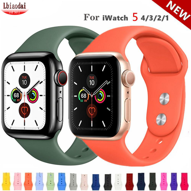 Correa apple watch reloj serie 5 44mm banda de 40mm iwatch banda 38mm 42mm accesorios brazalete de silicona deportivo apple watch 5 4 3 44mm para