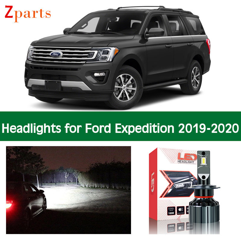 1ペア車の球根フォードエクスペディション2019 2020 ledヘッドライトcanbusヘッドランプ低ハイビーム自動照明ランプ付属品