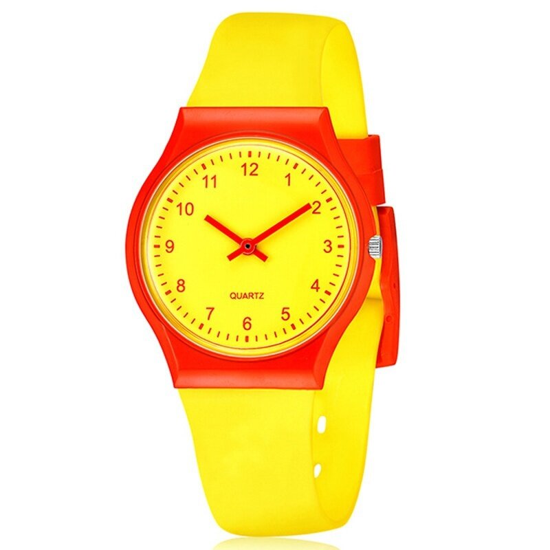 Zegarki dziecięce kolorowe zegarki sportowe moda zegarek kwarcowy analogowe zegarki silikonowe Stra