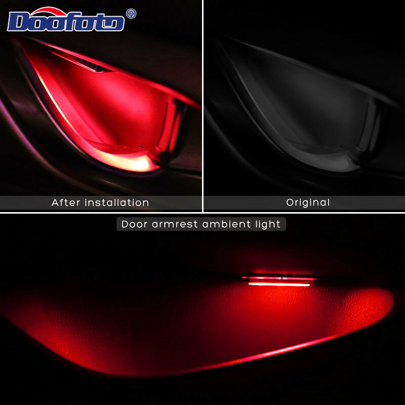 Auto Decoratie Licht Interieur Sfeer Verlichting Led Strip Lamp Accessoires Voor Auto Deur Kom Openning Veiligheidswaarschuwing Automotive