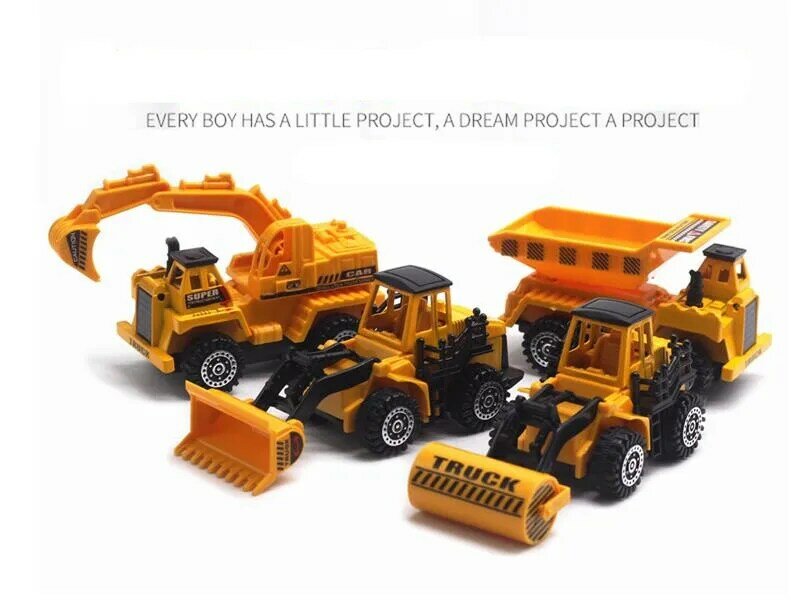 Simulasi Tinggi 1:64 Paduan Kendaraan Rekayasa Excavator Model 4 Asli Dikemas Set Mainan Gratis Pengiriman