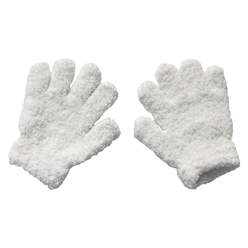 1 paio di guanti per bambini in pile corallo guanti invernali caldi per bambini addensati guanti morbidi per bambini per bambini ragazzi ragazze 3-6 anni