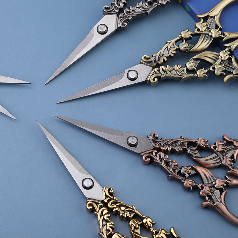 Shwakk durável aço inoxidável retro alfaiate scissor costura pequeno bordado artesanato crossstitch tesoura diy ferramentas de casa