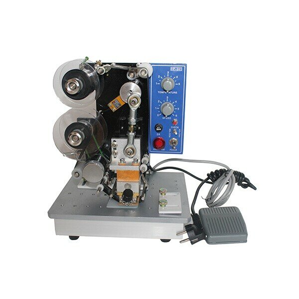 Máquina de impresión de codificación de cinta de número de lote de fecha de caducidad para bolsas de aluminio y plástico