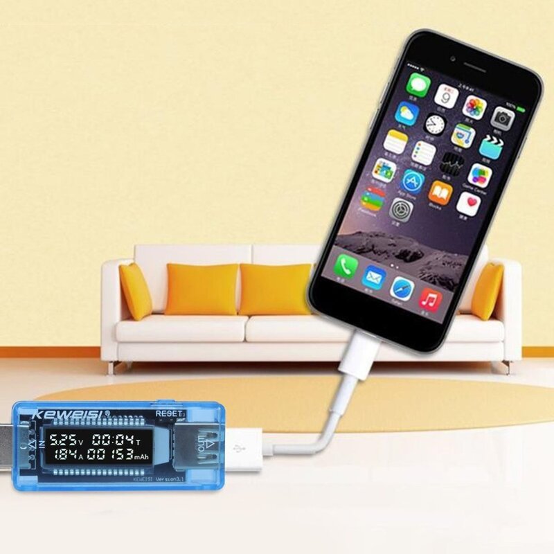 Tester di capacità di tensione di corrente USB Volt tensione di corrente rileva caricabatterie Tester di capacità Tester rilevatore di potenza Mobile Test batteria