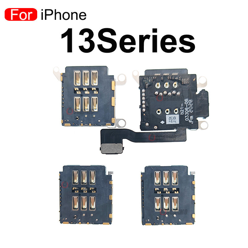 Novo leitor de cartão sim duplo conector cabo flexível para iphone 13 pro 13promax/único 13 mini peças reposição