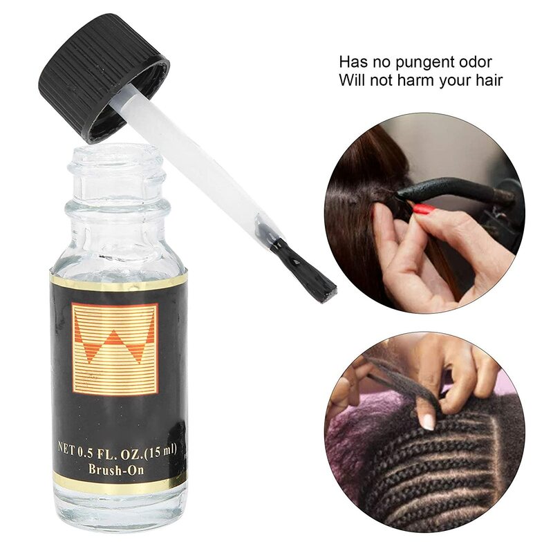Walker Tape Ultra Hold Lace Wig Glue, Cola de peruca frontal para perucas, transparente, adesivo para substituição de cabelo, escova, 0.5oz, 15ml