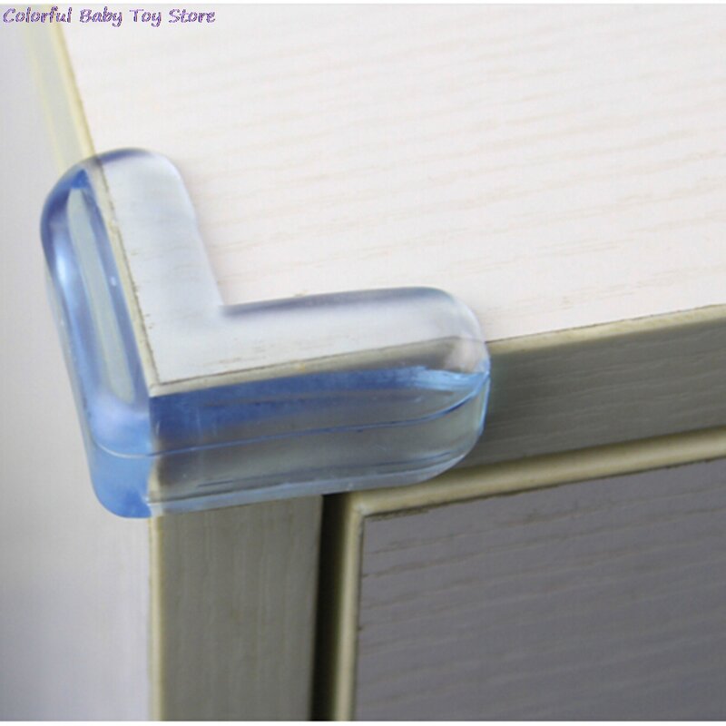 Protector transparente de silicona para esquinas de mesa, 4 piezas, protección anticolisión para niños