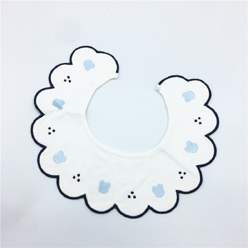 Ins New Cotton Sweet Baby Bib Round Rotating Infant Baby Bibs Saliva Towel Shaped Burp Cloths Japanese Style Baby Accessories