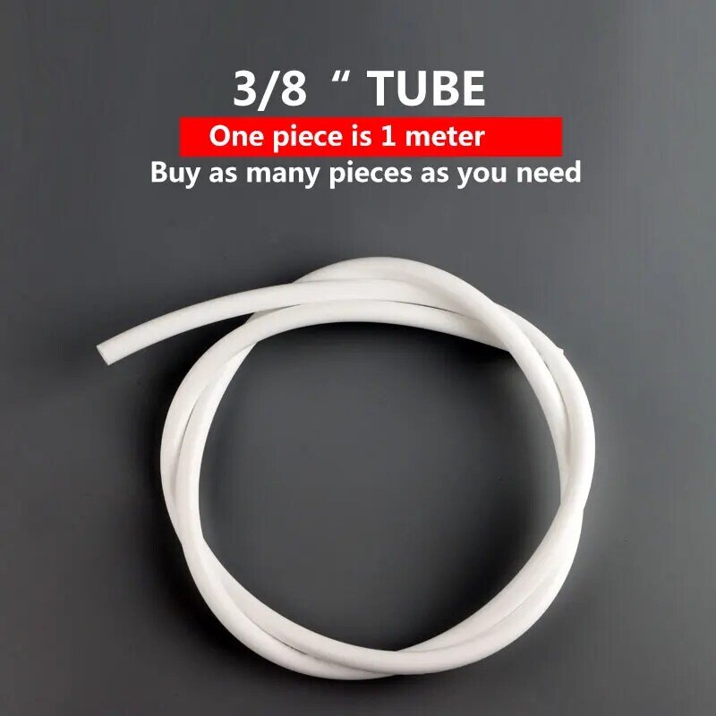 Mangueira flexível para purificador de água ro, tubo branco de 3/8 polegadas pe de qualidade alimentar com filtro para aquário de diâmetro de 3/8mm ts