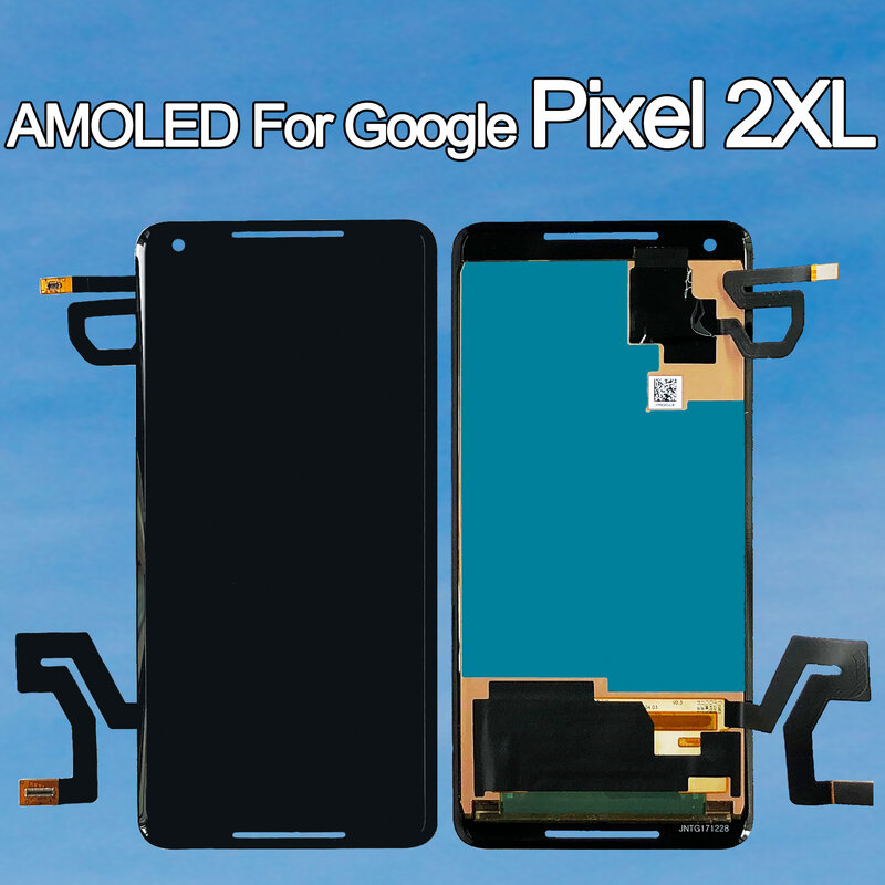Amoled untuk Google Pixel 2 XL layar sentuh LCD untuk Google Pixel2 2XL suku cadang pengganti rakitan Digitizer