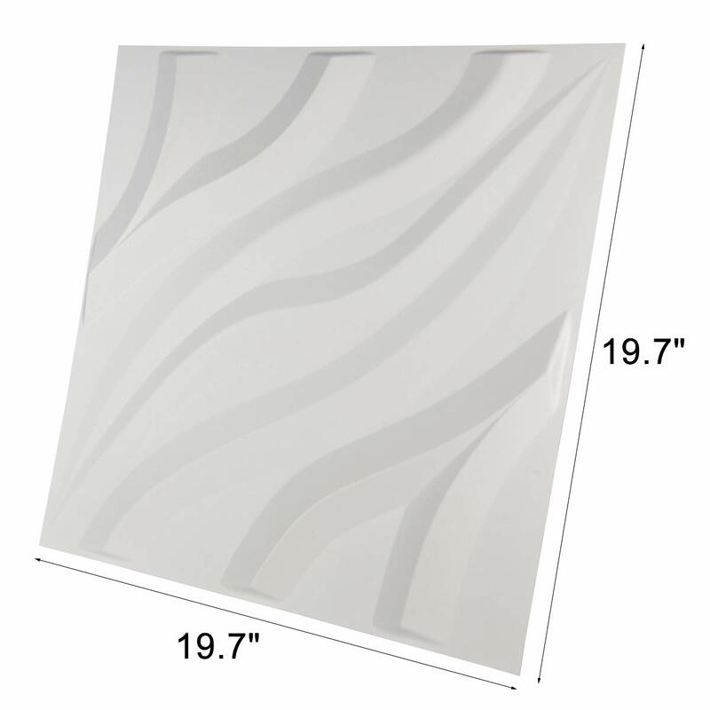 Настенная 3d-плитка Art3d из растительного волокна, 50 х50 см, волнистая, примитивная, для гостиной, спальни, фоновой плитки для телевизора, 12