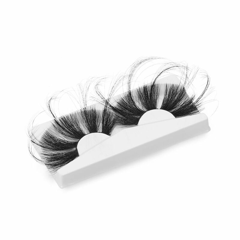 1 Pair 70mm Handmade Super Long Fluffies Dramatic 100% 3D Mink Hair False Eyelashes 70mm Lashes Lash Extension