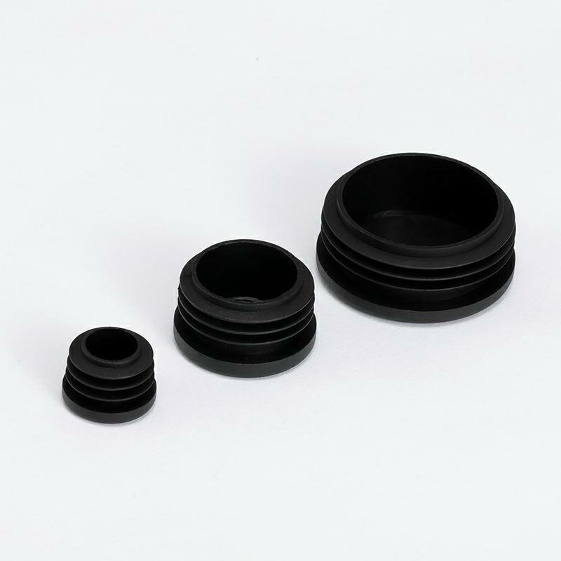 Bouchons ronds en plastique, 4/8/12 pièces, bouchons de Tube noirs, bouchon d'insertion pour tuyau de jambe de chaise 14mm-60mm
