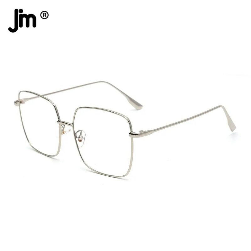Jm óculos unissex quadrados e retrô, óculos transparentes de bloqueio de luz azul para computador, homens e mulheres, anti luz azul