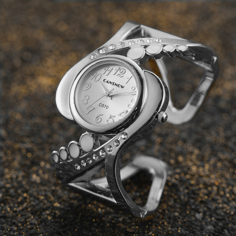 여성용 럭셔리 브랜드 시계, 우아한 실버 골드 스테인레스 스틸 팔찌, 숙녀 쿼츠 손목시계 선물, 2023