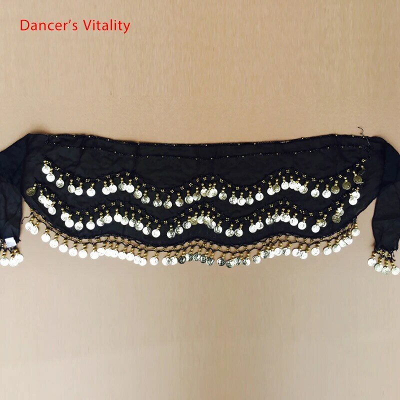 Cintura Danza del ventre Costumi di Paillettes Nappa Danza Del Ventre Hip Sciarpa per Le Donne Danza Del Ventre Cinture Indain Linea Ondulata Danza Moneta cintura