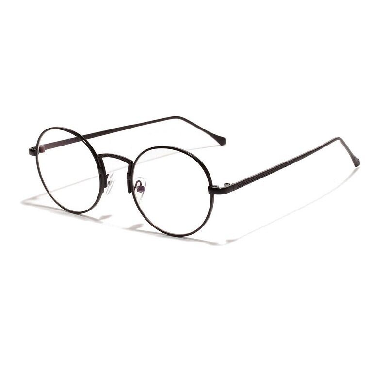 LONSY-gafas redondas Retro para mujer, lentes de marca de lujo antiluz azul, gafas para ordenador, lentes ópticas transparentes para Miopía