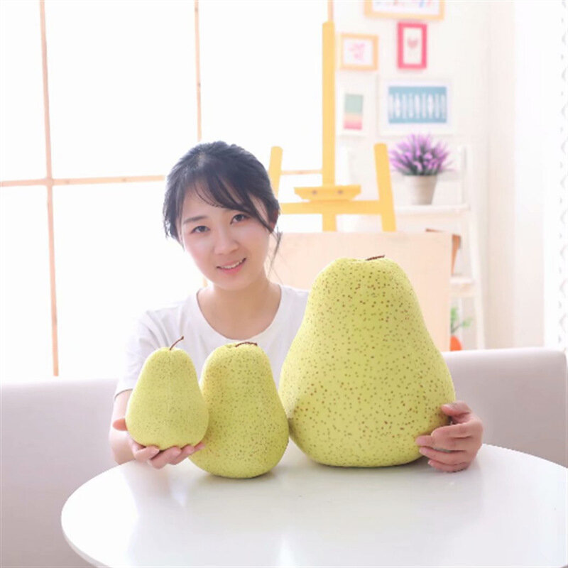 Simulation fruit pillow plush toy peach apple pear stuffed doll children birthday gift boy and girl pillows