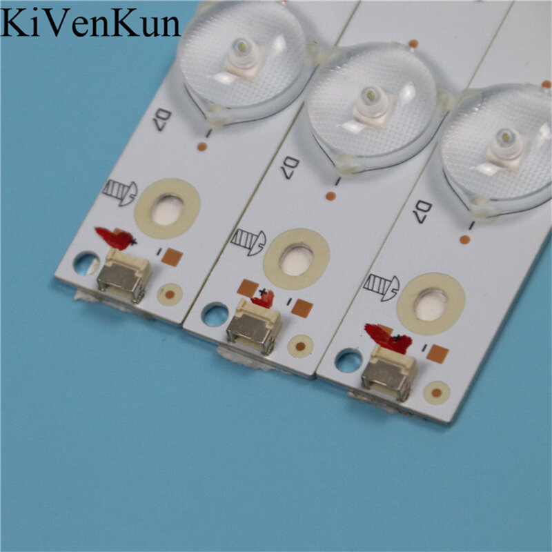 Kit de faixas de led para retroiluminação de tv, 7 lâmpadas, 620mm, philips 32phs4132/12 barras, faixa de led para tv, lente hd