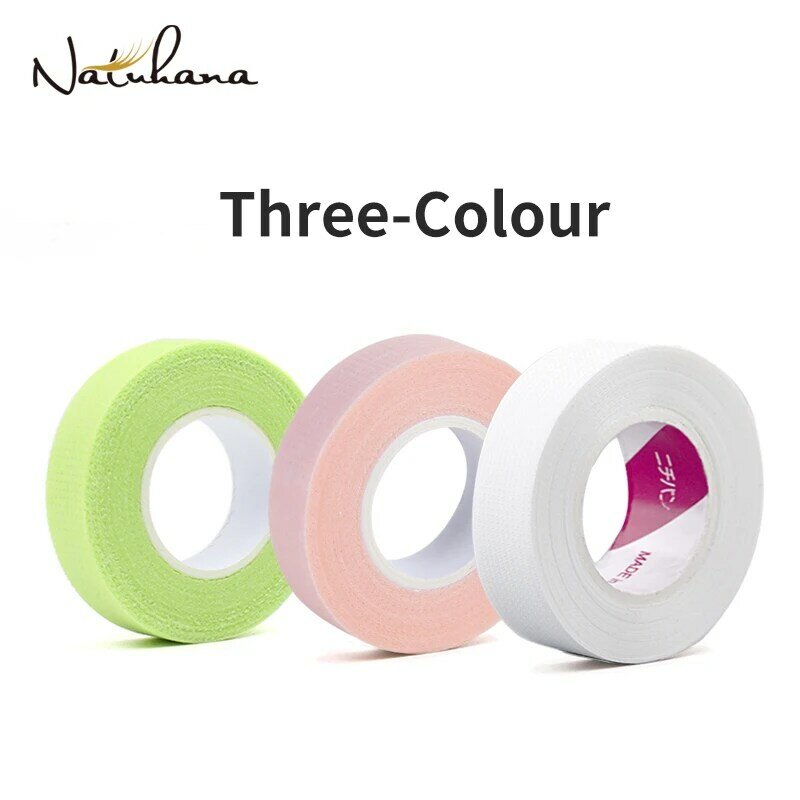 NATUHANA Professional 4Pcs Medical PE   Tape Anti-allergy color eyelash Tapes Non-Woven Eye Tape for Makeup Tools