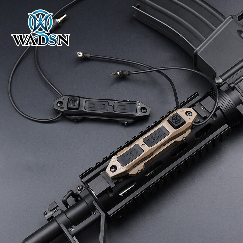 WADSN Chiến Thuật Mới Augmented Từ Xa Dual Công Tắc Áp Lực Cho DBAL A2 PEQ-15 PEQ16 M600 M300 Đèn Công Tắc Đôi Nút 2.5