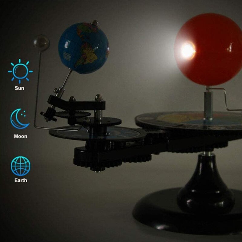 Model Tata Surya Berputar Tata Surya Bumi dan Bulan Di Sekitar Matahari Mainan Anak-anak 87HD