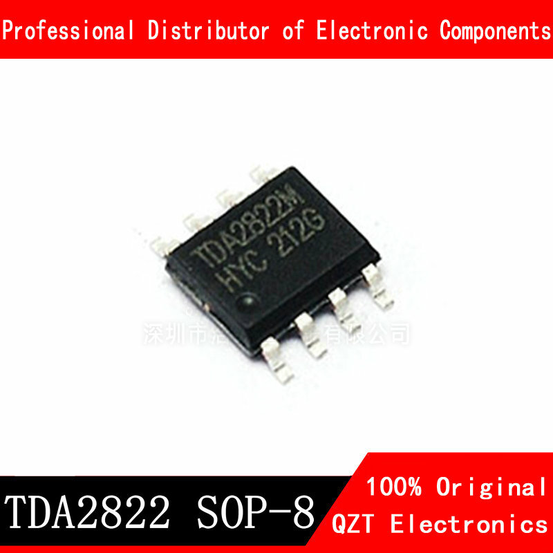10 pces tda2822m sop8 tda2822 tda2822d 2822 sop-8 sop smd novo e original chipset ic