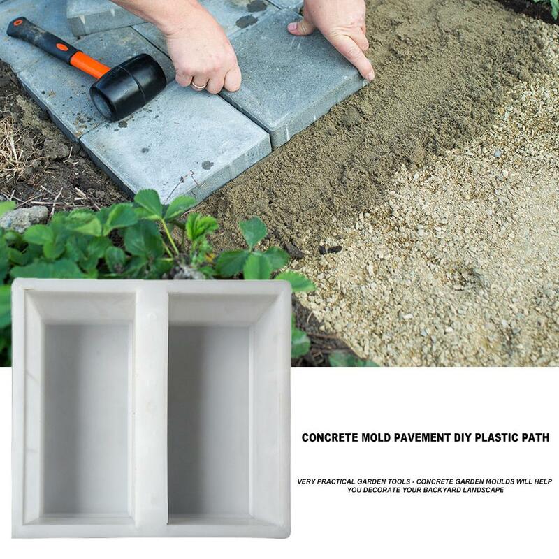 Molde de plástico para pavimento de hormigón de jardín, herramienta para pavimento de hormigón, bricolaje