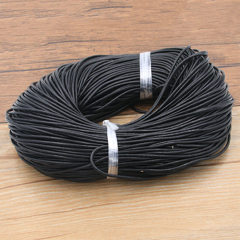 5 Meters/Lot 1-3mm 2020 New 4 Color Genuine Cow Leather Round Thong Cord DIY Bracelet Findings Rope String For Jewelry Making