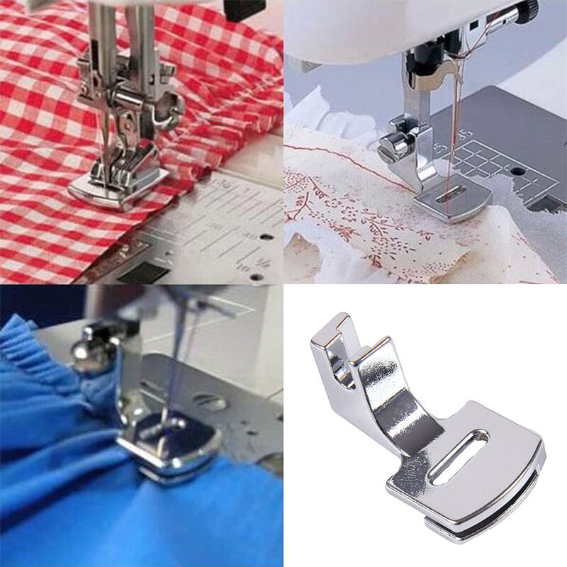 Pressão de rugas para máquina de costura doméstica, acessório de máquina de costura dupla face para rugas de calcanhar, 1 peça