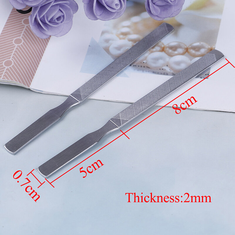 Artículo Exfoliante para manicura y pedicura, herramienta para uñas de acero inoxidable, 13cm, 1 unidad